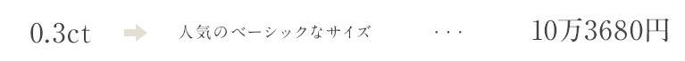 0.3ct 人気のベーシックなサイズ 10万3680円