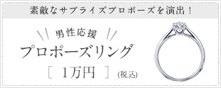 男性応援 プロポーズリング1万円（税抜）