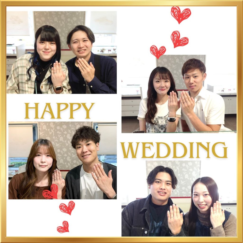 ４組のカップル様記念写真