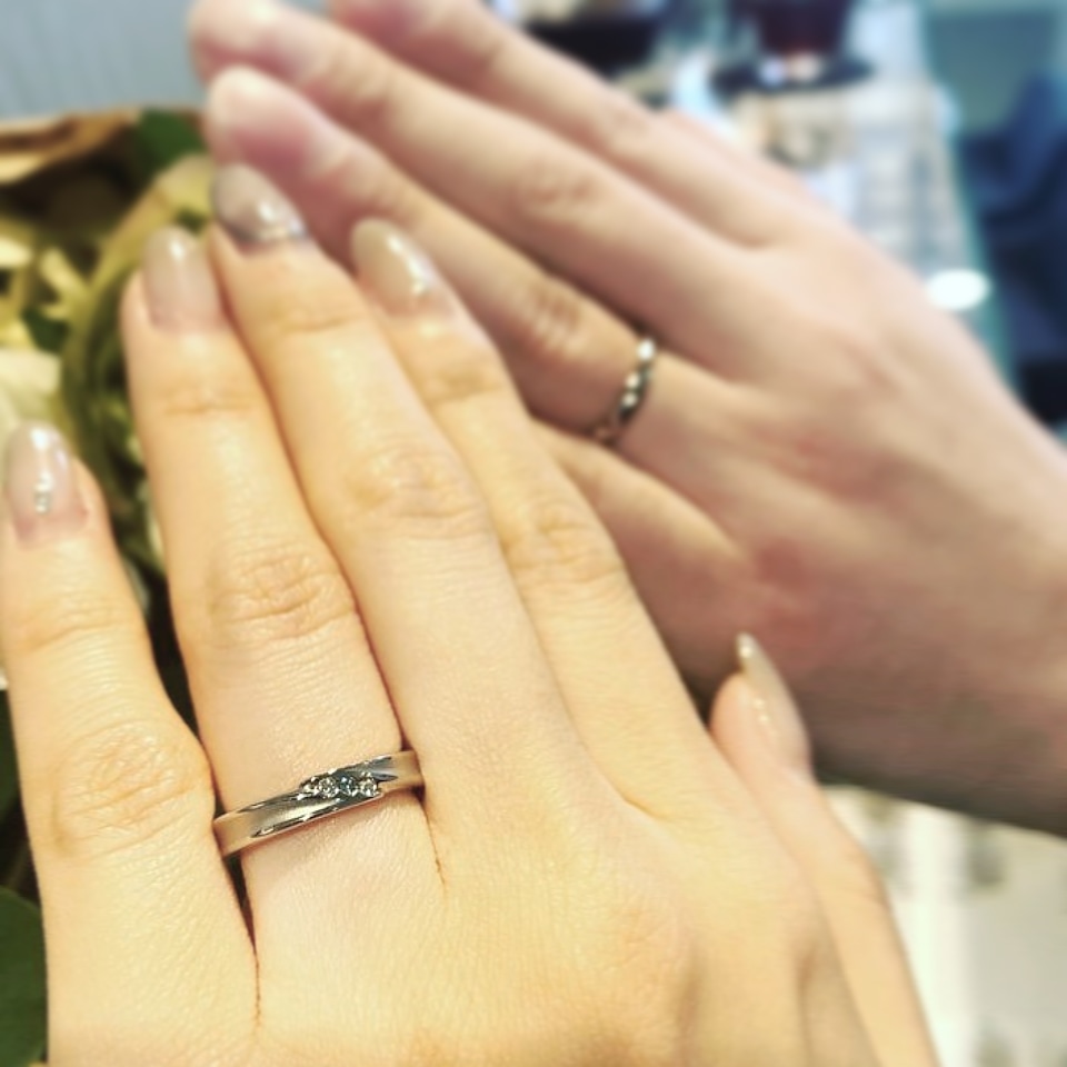 幅広の結婚指輪試着