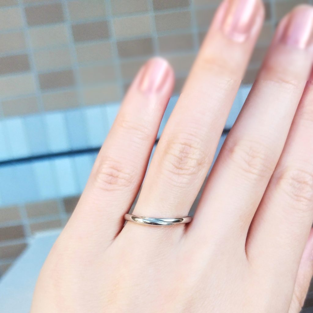 結婚指輪『リーニュ』試着