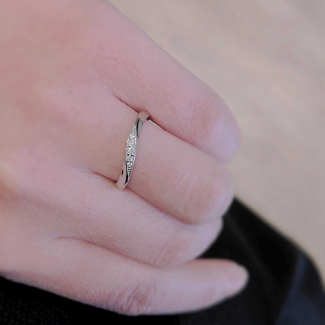 ウェーブの結婚指輪試着