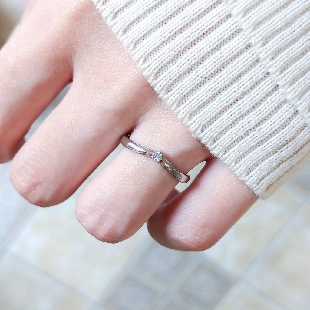 結婚指輪試着