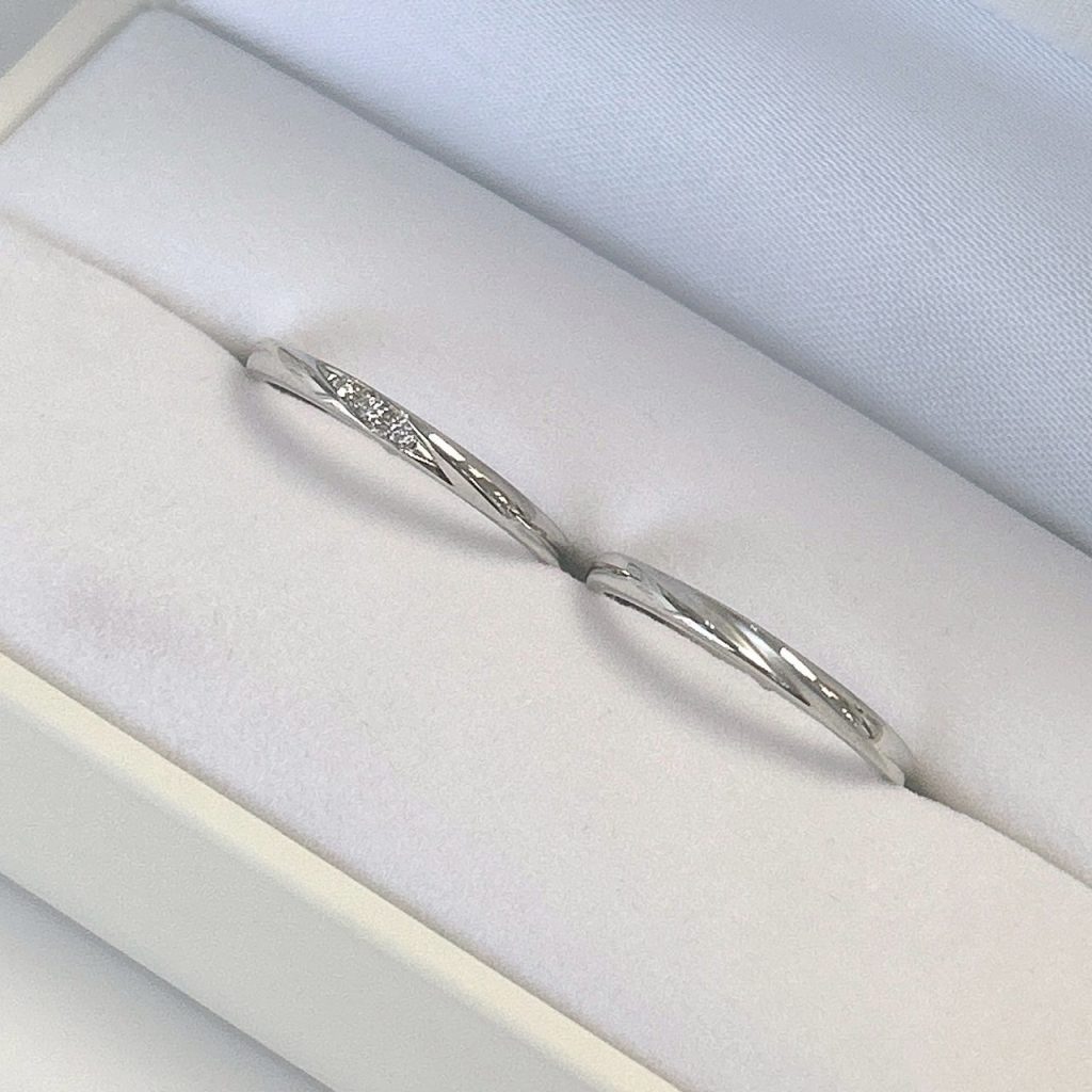 完成した結婚指輪