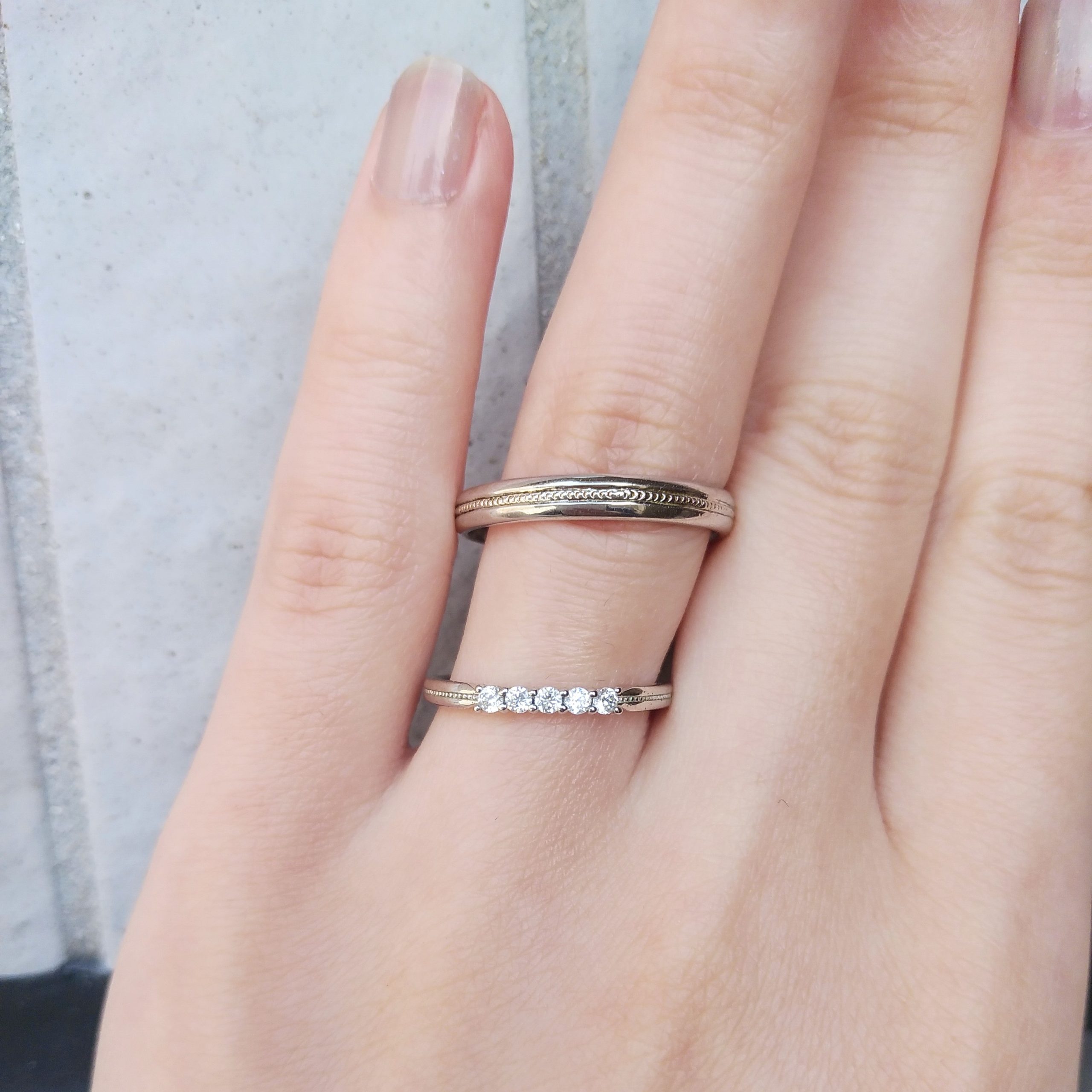結婚指輪試着