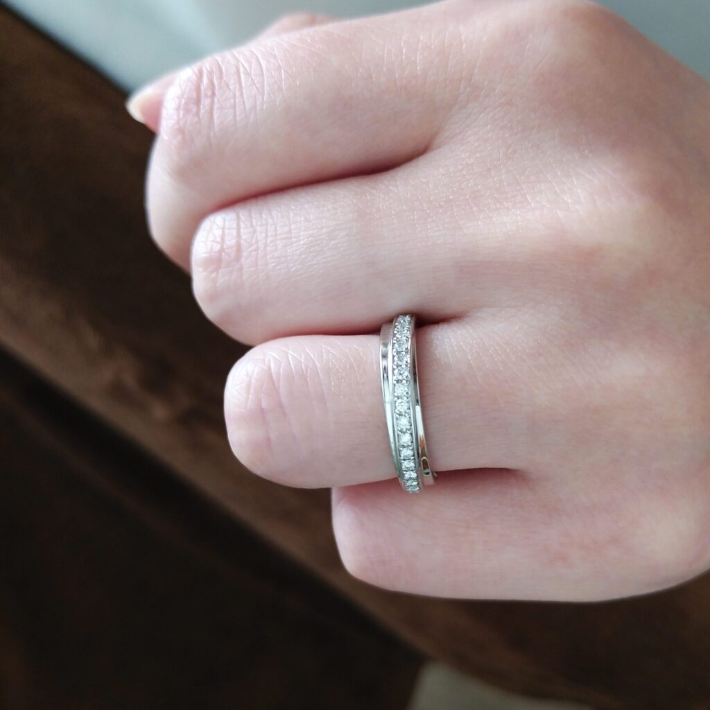 幅広の結婚指輪試着