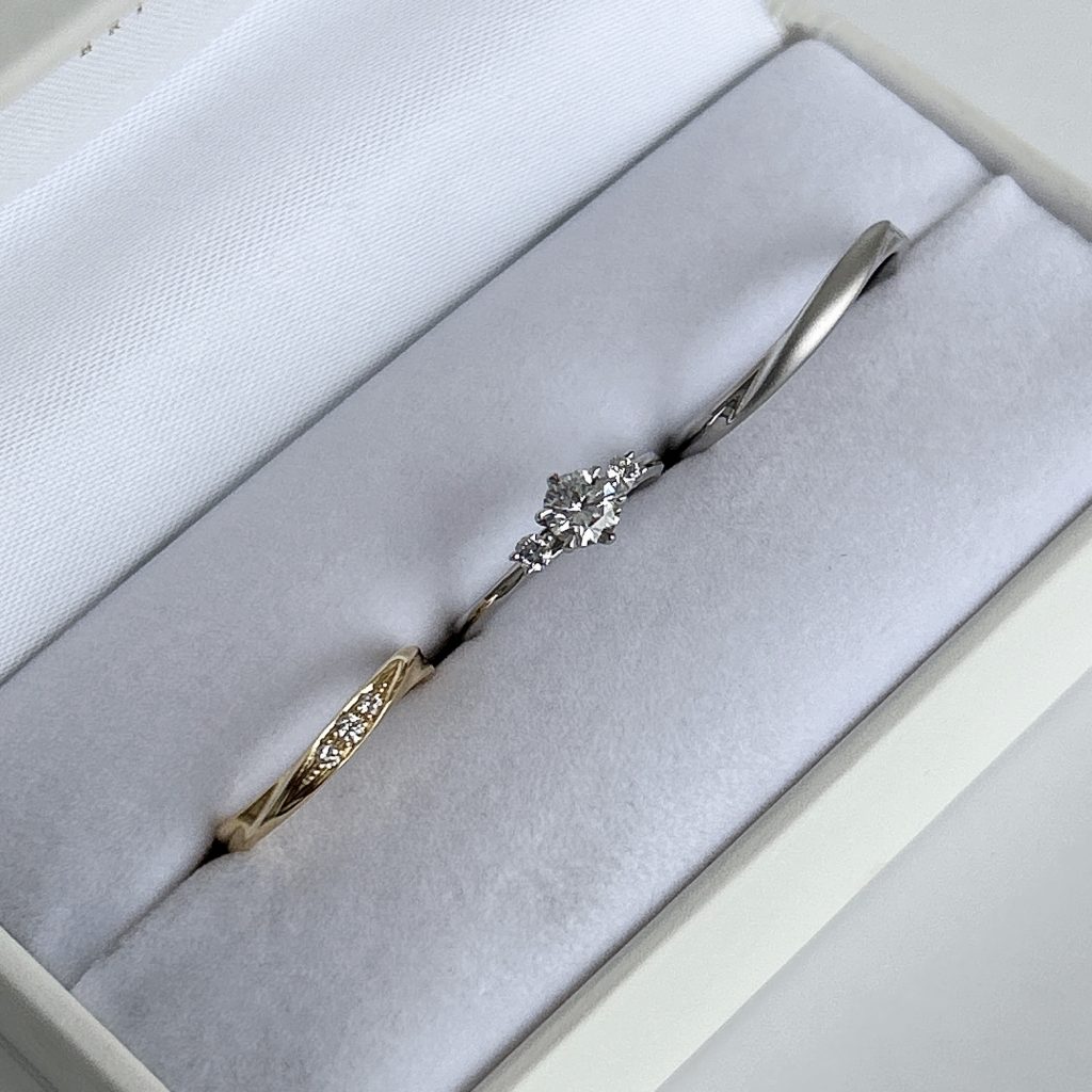 完成した結婚指輪