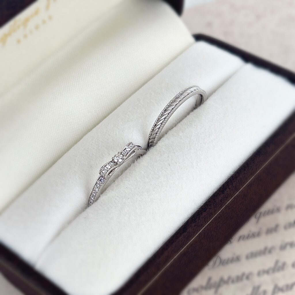 完成した結婚指輪