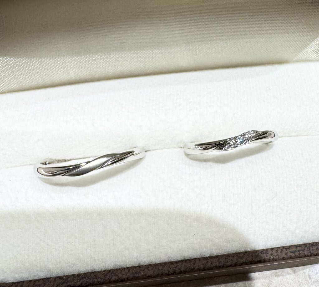 アレンジをして完成した結婚指輪『ウリエル』
