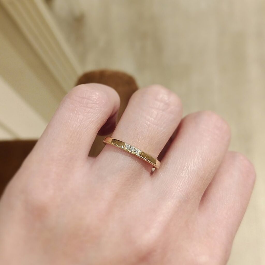 結婚指輪試着