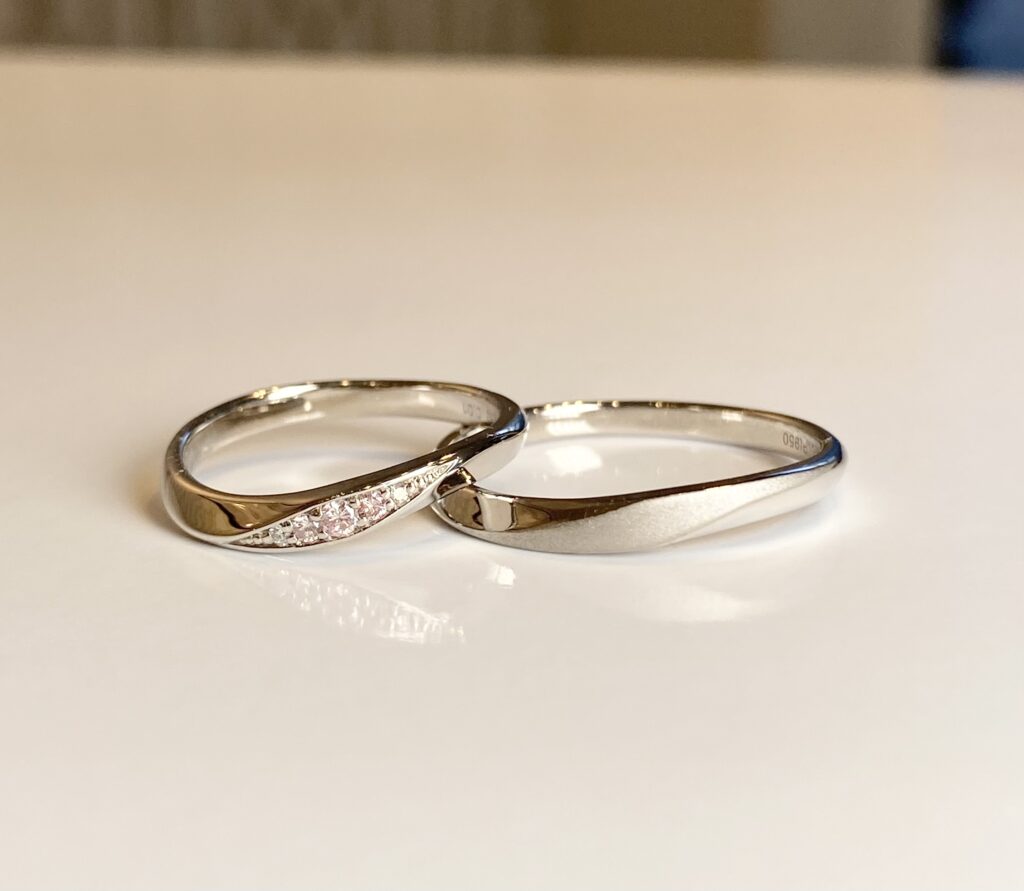 結婚指輪『アウリエル』つや消しアレンジ
