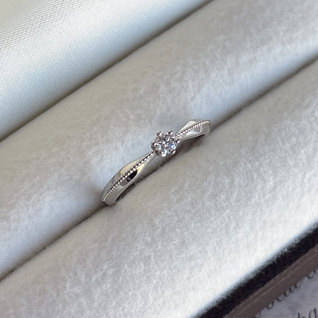 完成したエンゲージリング