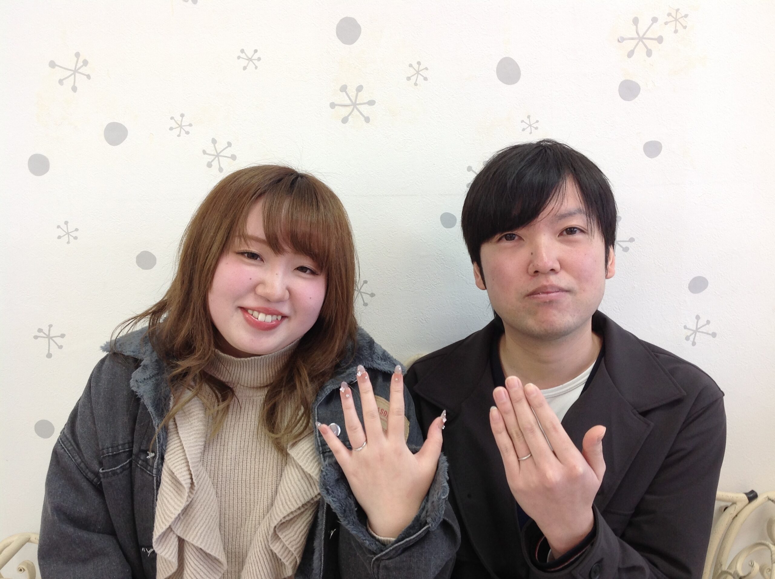水戸店で結婚指輪を購入いただいたカップル様