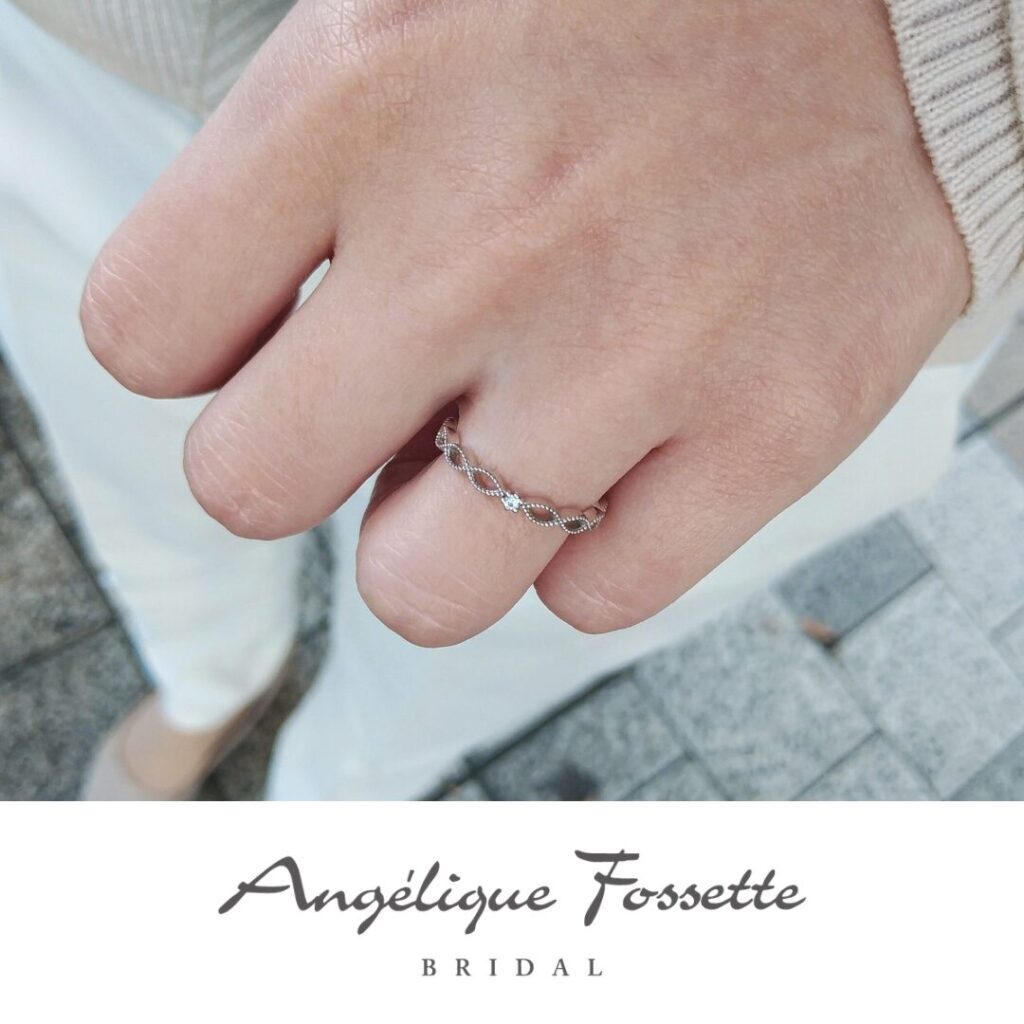 婚約指輪『クロシェット』試着